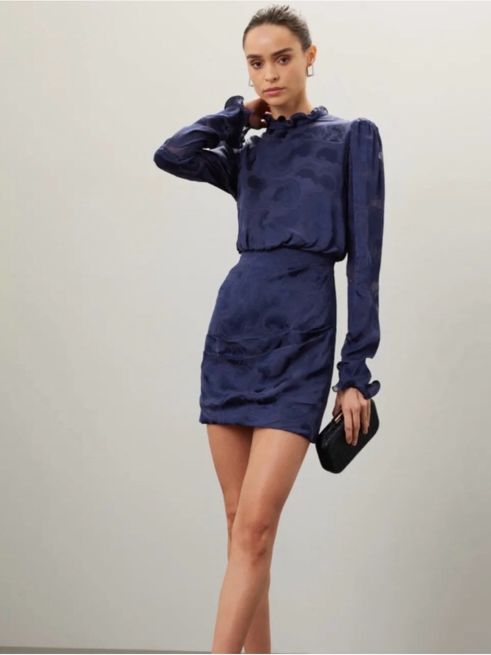 SALONI Navy Blue Mini Dress